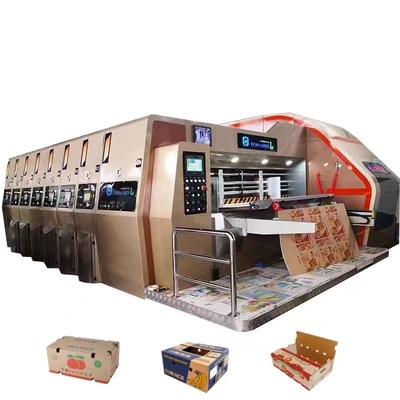 Alta velocità Quattro colori cartone ondulato scatola di stampa slotting Die Cutting Machine per la fabbricazione scatola