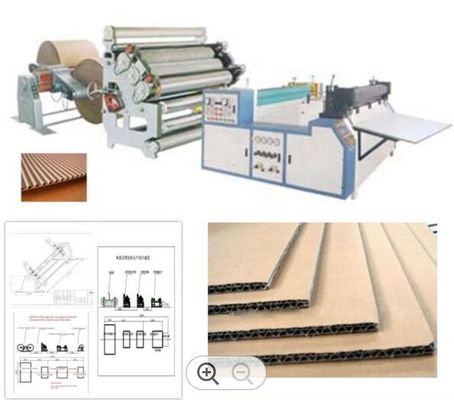 Il Plc del cartone ha ondulato la scatola che fabbrica il singolo fronte 1600mm della pianta automatica